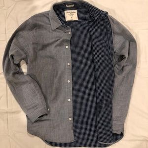 Abercrombie & Fitch Small Muscle Blue Button Down